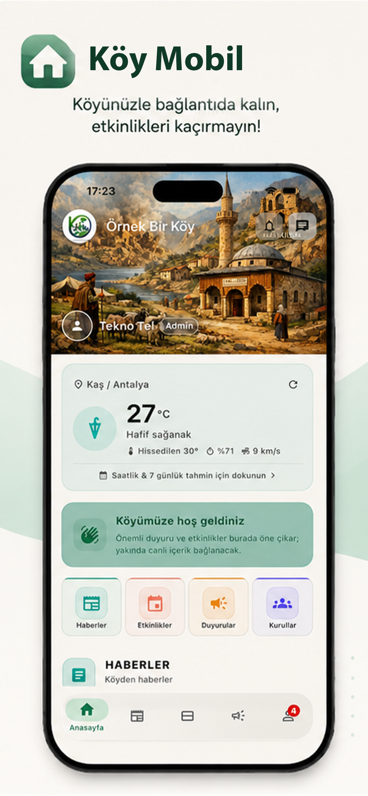 Kemaliye Mobil Ana Ekran